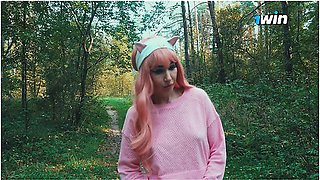 Melissa Grand - Cute Lesbian Got Lost In The Forest And Ran Into A Foresters Dick