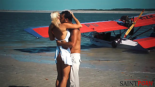 Caylian Curtis Fucks a Pilot on a Secluded Island Beach
