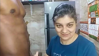 Latin Man with Big Penis Fucks White Girl at Home on a Picnic