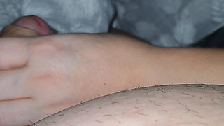 Horny Step Mom Wants Step Son To Cum by handjob his dick