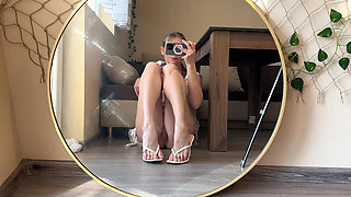 UwU Leggy Mirror Tease in My Cute Outfit