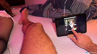 German Lesbians Give Footjob During Gallery Dive