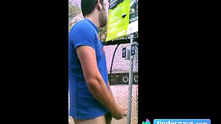 Home Depot Bear Jacks Off in the Garden Center