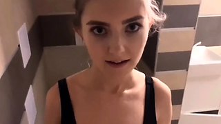 Slut fucked in the shower after a pool party - Eva Elfie