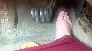 Pedal Pumping in Sandals - Driving with One Foot on Gas and Other on Brake