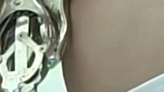 Blonde MILF Shivers Under Electro Stimulation on Table