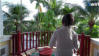 Hot Bitch Sucks Cock In Thai Hotel And Gets Cum On Tits - Pov Blowjob