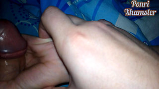 Stepsister's hand secretly helps me cum 2 times