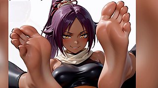 Foot worship, sole, bleach yoruichi