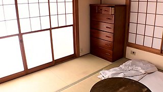 Small tit tan amateur gives a blowjob