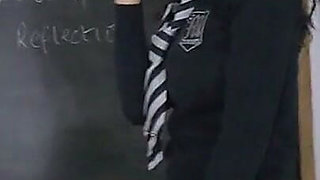 Lauren Strips & Smokes in Class