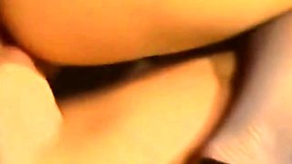 Amateur Cumshot in Nylon Lingerie