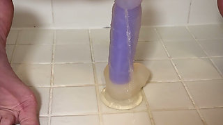 Pissing on and Fucking My Dildo in the Shower