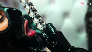 Latex lesbian fun with Anuskatzz, Miss Flora, and Lisa