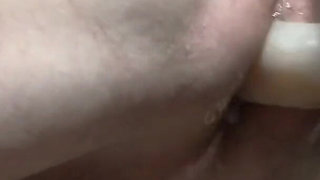 Hardcore pegging queen at submissed