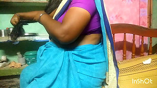 Indian housewife aunty handjop