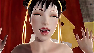 CHUN-LI RIDING A GIANT COCK