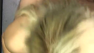 Busty blonde cougar Alyssa Lynn can't get enough cum in gloryhole - Part 2 POV