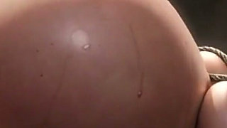 Poor Pregnant Girl Tied up - Massive Belly & Horny in Bondage