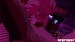 Anime VRchat Furry Dragon and Rex Fuck Hard in New Manga Porn