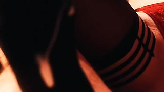 Real Couple: Blowjob to Black Nylon Footjob, Huge Cumshot All Over My Pantyhose Tights