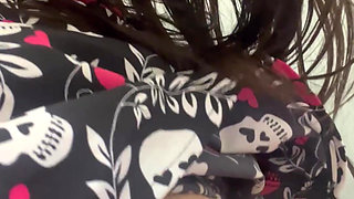 Naughty Nurse Squirts in Public Washroom