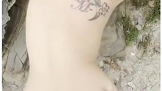 Blowjob And Swallowing Cum On A Public Beach