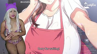 Promiscuous cougar enjoys the big dick of her young stud neighbor, featuring ExotiqFox's cute Asian nymph reaction