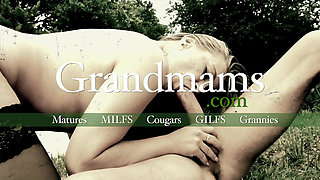 Cougar fucks 2 cocks by Grandmams
