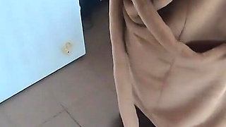 Golden Dress, Fur & Smoking - Hairy Pussy, Deep Blowjob & Hard Doggy on a Freezer