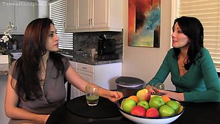 This brunette chick with nice big boobs and a pretty face is