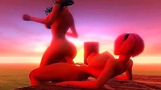 SAKURA HARUNO & SONA BUVELLE - BEACH BITCHES