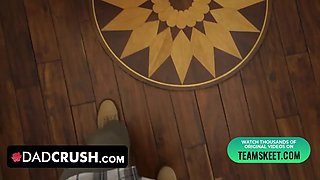 Dad Crush - pervert senior stud tricks his nice stepdaughter
