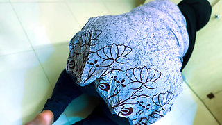 Egyptian Hot BBW Maid Stuck Under Bed & I Masturbate After Seeing Her Big Naked Ass