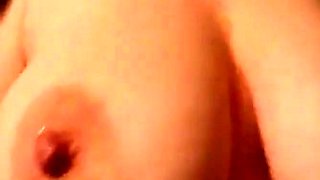 Hot Brunette Babe Shows Off Her Big Pregnant Tits on Webcam