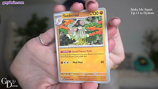 Amateur MILF Topless Pokemon Card Opening - Grey Desire
