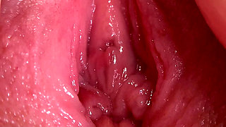 Super Close-up Wet Pink Pussy and Clit Orgasm