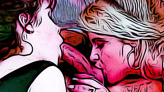 Porn-Art n.3 - Pop Art Orgy at home (AI-generated)