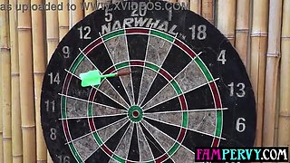 Crazy COUGAR stepaunt Anissa Kate frolicking darts on her stepnephews XXL spear