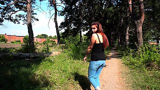 Public Blowjob in the Park with a Hot Teen Babe