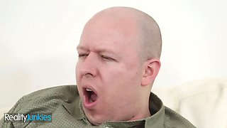 Realityjunkies - red haired housewife sucks and rails a Big Cock in front of her husband