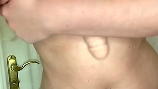 Naked blonde with tight wet pussy