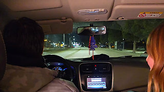 A double blowjob in my friend's car DIRTY MORBID GIRLS