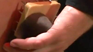 Wax play, dildo penetrated humiliating