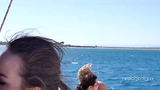 Hot Brunette Henessy Throws a Wild Birthday Sex Party with Friends on a Yacht