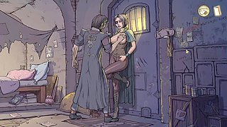 Animated, innocent girl, cartoon parody