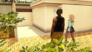 Girl Swallows Big Black Cock in the Toilet While Her Boyfriend Waits Outside Playing Console Emptie41