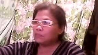 Mature Asian Granny Elizabeth Flashes on Webcam at 57