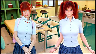 3d cartoon mommy, mamma bagno, cartoon