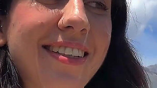 Cumwalk Next to the Beach and Risky Sex in the Bushes